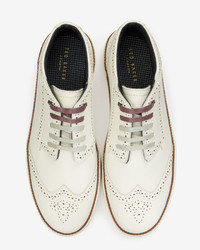 Ted Baker Iivor Brogue Detail Suede Trainers