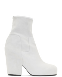 White Suede Chelsea Boots