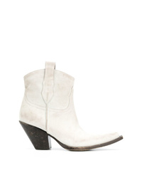 White Suede Cowboy Boots