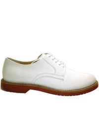 Bass Buckingham White Kid Suede Lace Up Shoes