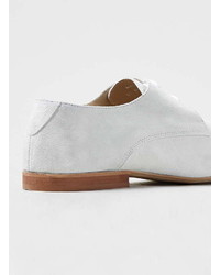 White Suede Derby Shoes