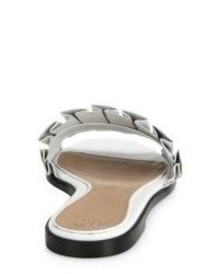 The Row Emma Pleated Suede Slides