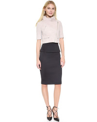 Yigal Azrouel Short Sleeve Cropped Suede Jacket