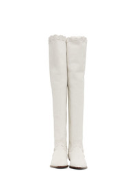Isabel Marant White Saliza Boots