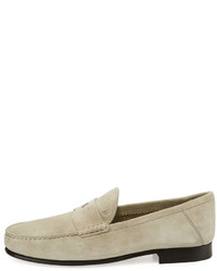 Tod's Gommini Suede Penny Loafer Ivory