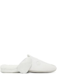 Thom Browne Off White Suede Shearling Hector Loafers