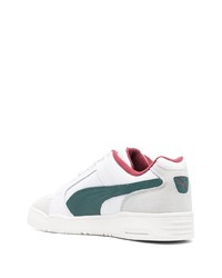 Puma Colour Block Panelled Leather Low Top Sneakers