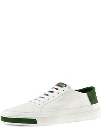 Gucci Leather Suede Lizard Low Top Sneaker White