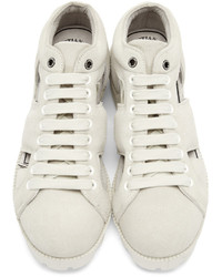 Christian Peau Off White Suede Gr Sk Stair Sneakers