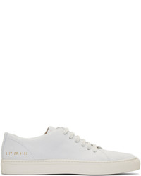 Common Projects Off White Suede New Court Low Sneakers
