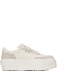 Both Off White Taupe Tyres Platform Low Sneakers