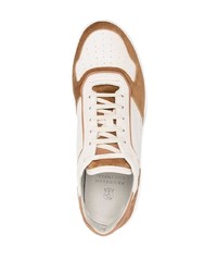 Brunello Cucinelli Panelled Leather Low Top Sneakers