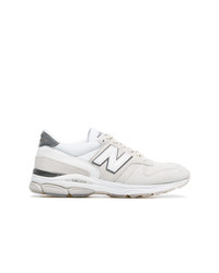 New Balance White M7709 Suede Low Top Sneakers