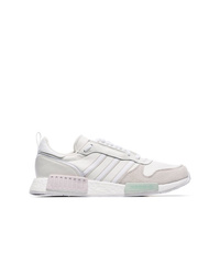 adidas White Never Made Risin R1 Leather And Suede Sneakers