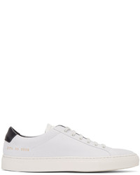 Common Projects White Suede Achilles Retro Low Sneakers