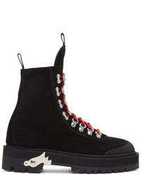 Off-White Black Suede Hiking Boots