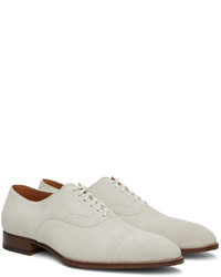 Tom Ford Off White Suede Bradden Oxfords