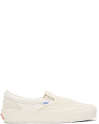 Vans Off White Suede Og Classic Lx Slip On Sneakers