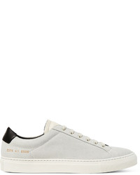 Common Projects Achilles Retro Leather Trimmed Suede Sneakers