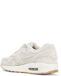 Nike Air Max 1 Sherpa Suede And Shearling Sneakers White