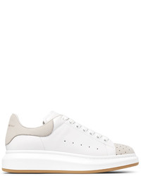 Alexander McQueen Larry Exaggerated Sole Leather And Perforated Suede Sneakers