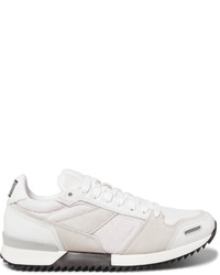 Ami Panelled Leather Suede And Mesh Sneakers