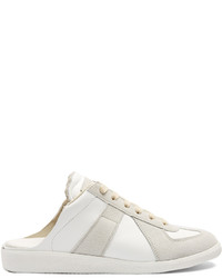 Maison Margiela Raw Edge Backless Suede And Leather Trainers