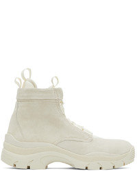 White Suede Work Boots