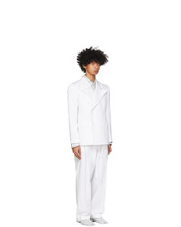 Maison Margiela White Tumbled Canvas Suit