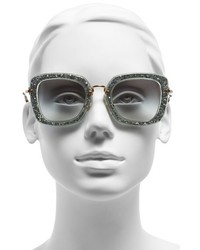 Miu Miu 52mm Sunglasses Marble White Black