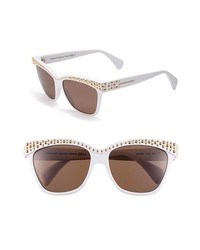 Alexander McQueen 57mm Studded Sunglasses White One Size
