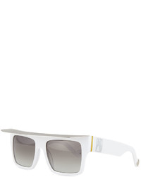 Anna Karin Karlsson Shady Acetate Shield Sunglasses Whitesilver