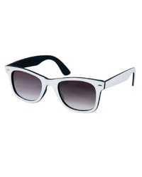 Asos Black And White Wayfarer Sunglasses