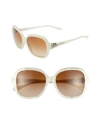 BVLGARI 57mm Square Oversized Sunglasses White One Size