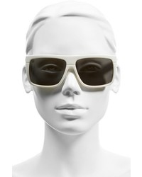 Electric Black Top 60mm Flat Top Sunglasses Matte White Grey Gold