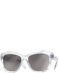 Oliver Peoples Emmy Marbled Square Sunglasses Clear