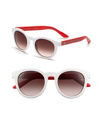 Gucci 51mm Round Sunglasses White One Size