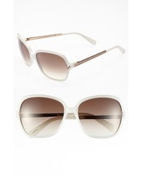 kate spade new york Evette 57mm Oversized Sunglasses White One Size