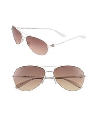 Marc by Marc Jacobs 59mm Aviator Sunglasses White One Size