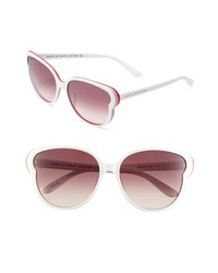 Marc by Marc Jacobs 59mm Butterfly Sunglasses White Pink One Size