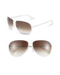 Marc by Marc Jacobs 62mm Metal Aviator Sunglasses White Grey Gradient One Size