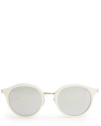 Saint Laurent Mirrored Round Frame Sunglasses