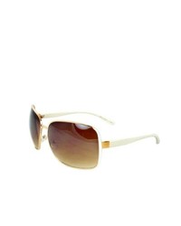 MLC Eyewear White Gold Square Sunglasses