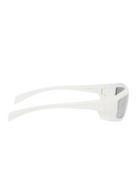 Rick Owens Off White And Silver Rick Sunglasses