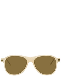 Dries Van Noten Off White Linda Farrow Edition 134 Aviator Sunglasses