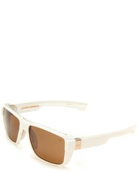 Under Armour Recon Crystal Clear With White Front Spray Frame Frosted Clear Rubber And Brown Multiflection Lens
