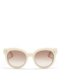 Valentino Rockstud Round Frame Plastic Sunglasses