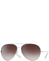 Oliver Peoples Sayer Oversized Mirrored Aviator Sunglasses