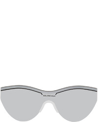 Balenciaga Silver White Ski Cat Sunglasses