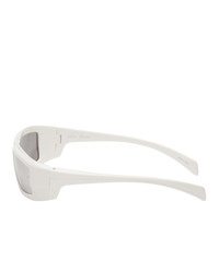 Rick Owens White Larry Sunglasses